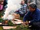 monks in ceremony